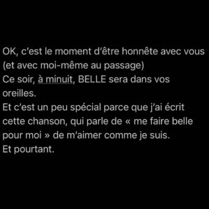 Paola Perrin Instagram - Belle sera dans vos oreilles ce soir à minuit, et je ne pouvais pas vous laisser la découvrir sans vous dire ces quelques mots 🐣 (un peu long à lire oui deso)
En tout cas, j’espère du fond du cœur que Belle résonnera dans vos cœurs. 💛

Le clip sera dispo dès demain à 11h. Soyez au RDV 👀 

@romainbotti merci pour tout tout tout 🙏🏼

@gabrielleriouah merci pour cette pépite de Clip 📽️✨

@jonathancagne @julienrxl @romainbotti merci pour cette magnifique real et pour la patience après nos  1245 versions 🎛️

@hugolardenet merci pour ton talent de folie 📸

@playtwolabel @sonymusicpubfrance @cellar_____ merci de croire en moi 🤝🏼