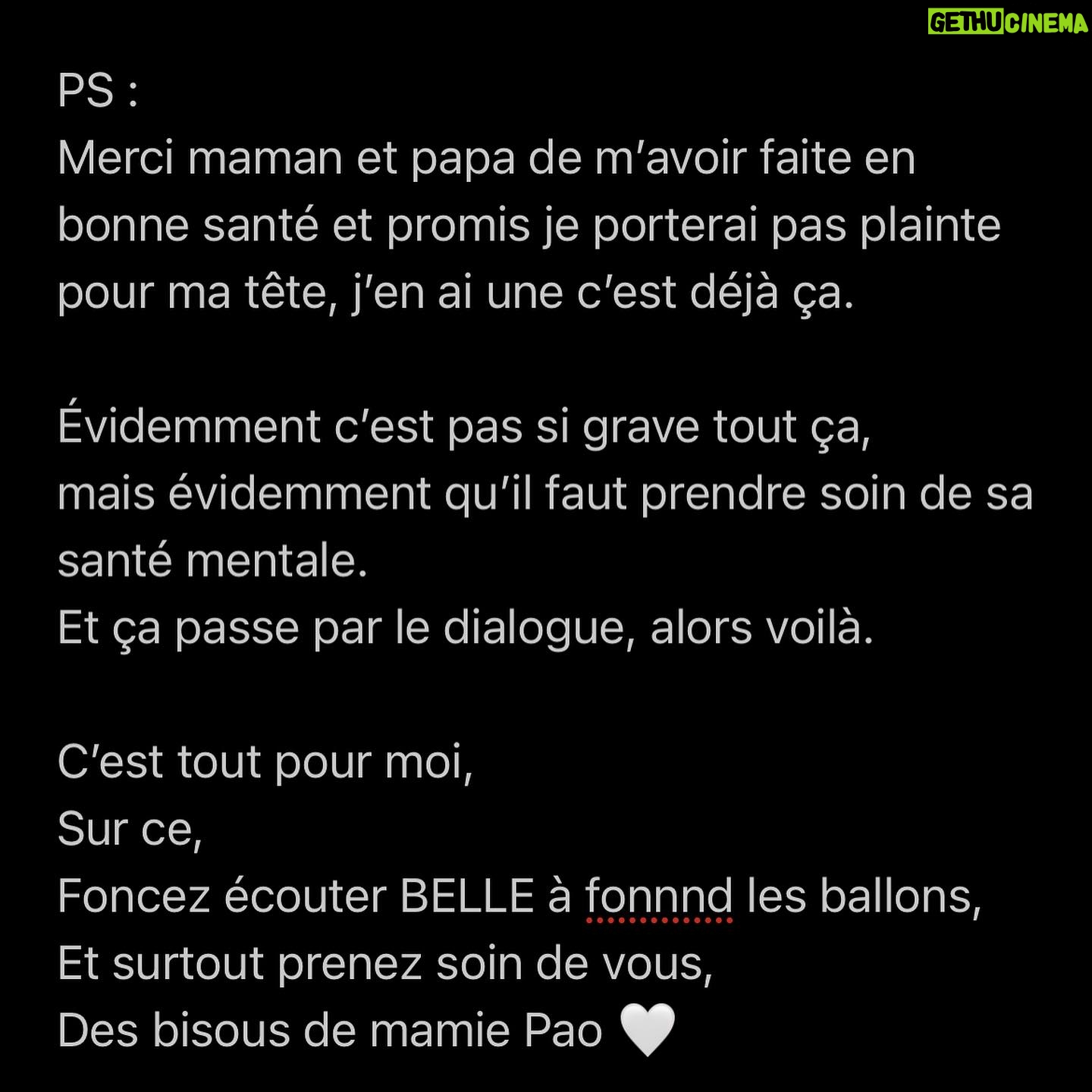 Paola Perrin - 9.2K Likes - Belle sera dans vos oreilles ce soir à minuit, et je ne pouvais pas vous laisser la découvrir sans vous dire ces quelques mots 🐣 (un peu long à lire oui deso)
En tout cas, j’espère du fond du cœur que Belle résonnera dans vos cœurs. 💛
Le clip sera dispo dès demain à 11h. Soyez au RDV 👀
@romainbotti merci pour tout tout tout 🙏🏼
@gabrielleriouah merci pour cette pépite de Clip 📽️✨
@jonathancagne @julienrxl @romainbotti merci pour cette magnifique real et pour la patience après nos 1245 versions 🎛️
@hugolardenet merci pour ton talent de folie 📸
@playtwolabel @sonymusicpubfrance @cellar_____ merci de croire en moi 🤝🏼