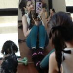 Paparwadee Chansamorn Instagram - Keep clam and yoga puppys 🧘‍♀️🐶✨ @puppyyogabkk