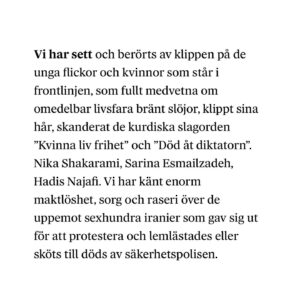 Parisa Amiri Instagram - Ett år sen Mahsa Jina Aminis död, skriver i DN om kvinnors ständiga motstånd och det ofattbara modet utifrån Persepolis, och hur folkets missnöje hotar Irans fascistiska skräckstyre. Länk i story och på dn.se.

Uppmärksamma gärna årsdagen och stötta rörelsen på de sätt ni kan!  #jinjianazadi