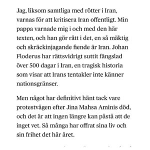 Parisa Amiri Instagram - Ett år sen Mahsa Jina Aminis död, skriver i DN om kvinnors ständiga motstånd och det ofattbara modet utifrån Persepolis, och hur folkets missnöje hotar Irans fascistiska skräckstyre. Länk i story och på dn.se.

Uppmärksamma gärna årsdagen och stötta rörelsen på de sätt ni kan!  #jinjianazadi