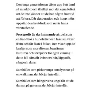 Parisa Amiri Instagram - Ett år sen Mahsa Jina Aminis död, skriver i DN om kvinnors ständiga motstånd och det ofattbara modet utifrån Persepolis, och hur folkets missnöje hotar Irans fascistiska skräckstyre. Länk i story och på dn.se.

Uppmärksamma gärna årsdagen och stötta rörelsen på de sätt ni kan!  #jinjianazadi