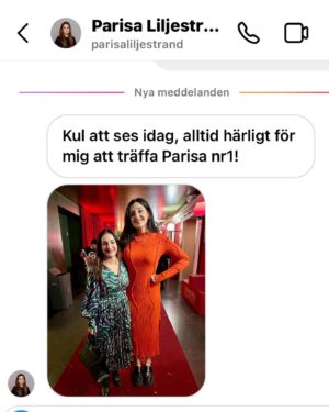 Parisa Amiri Instagram - Skulle någon ens märka om vi bytte jobb för en dag? @parisaliljestrand