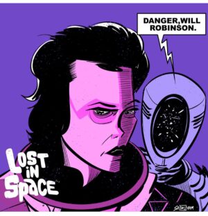 Parker Posey Instagram - @robrothnyc sent me this artwork that @krishnadraws made.  Isn’t it so cool?! Thank you!👏🏻❤️👏🏻 #lostinspace