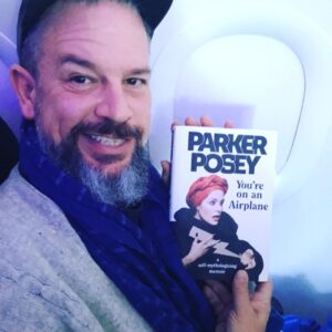 Parker Posey Instagram - Jason Rail @nosajliar makes a few hilarious cameos in my book.  Have a great flight back to SF, Jason! 💋💋💋
