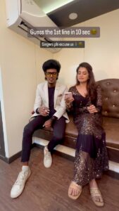 Parvathy Venkitaramanan Instagram - Anchoring mattume panirklaam😅 Outfit @lithas_rentals #anchors #bala #parvathy #singalong #jamming #artistlife