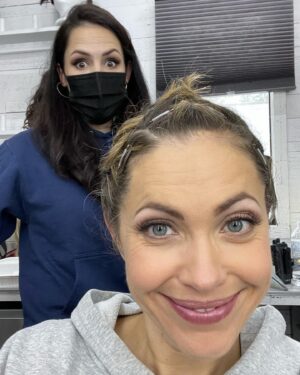 Pascale Hutton Instagram - An actor prepares. 

WCTH Tomorrow on @hallmarkchannel