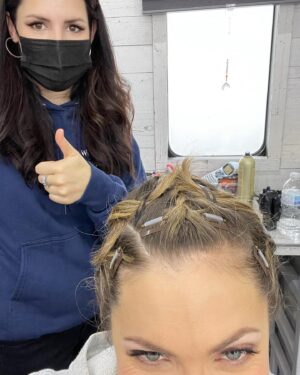 Pascale Hutton Instagram - An actor prepares. 

WCTH Tomorrow on @hallmarkchannel