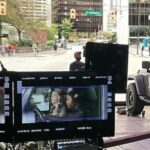 Pascale Hutton Instagram – You would never guess I had motion sickness during this scene. That massive screen sure plays tricks on you!!! 🤢
#DoubleLifeMovie
#May5 
🎥: @pieterstathis
