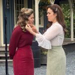 Pascale Hutton Instagram - She’s always got my back. And my front. Except when she’s sleeping. @erinkrakow WCTH @hallmarkchannel