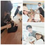 Passorn Leowrakwong Instagram - วันดีดีของเด็กหญิงฮันนี่ 💖 กับเด็กหญิงแอ๋ว @antrrasai ค่ะ ❤️ มาเรียนวาดรูป #labubu บนหมวกกับคุณครูพี่หนู @surasak_nu ที่น่ารักและใจดีที่สุดในโลก ภูมิใจกับผลงานของตัวเองที่ซู๊ดดดดด…. ขอบคุณน้องหญิง @ying_sopida 💙 ที่พามาในวันนี้นะคะ และยังมีกาแฟกับอาหารอร่อยทุกอย่างของร้านนี้ให้ทานด้วย แอบออเดอร์เม็ดมะม่วงตัวพ่อกลับด้วย 😋 อิ่มอกอิ่มใจและอิ่มพุงมากค่ะ แอบเจอพี่ต๊อกสุดหล่อก็มาด้วยนะคะวันนี้ น้องๆที่สนใจอยากมาเรียนวาดรูปแบบนี้บ้างต้องมาร้านนี้เลยค่า…. @imfinethankyouandyou.cafe แล้วจะใจฟูกลับบ้านเลยค่า…. 💓💓💓💓💓