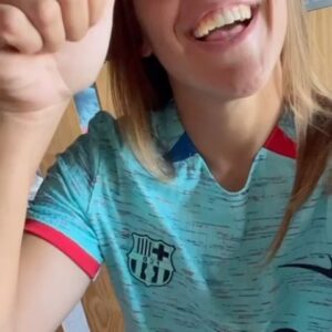 Patri Guijarro Instagram - Introducing the Third Kit 2023/24 with @patri8guijarro 💙😄👍