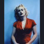 Patricia Arquette Instagram - The red dress . The blue wall #Flashback