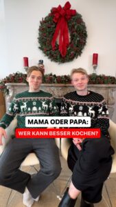 Patricia Kelly Instagram - Christmas Family Q&A 🎄🎁👨‍👩‍👦‍👦 Wer kann besser kochen? 🤪 Wer kocht denn bei euch am besten und wer am liebsten?? @denis.sawinkin.official @sawinkinalexander @iggikelly_official #christmas #family #questions #answers #whoisit #kochen #familie #weihnachten #patriciakelly #kellyfamily #thekellyfamily