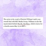 Patricia Williams Instagram – The answer y’all have been waiting for. See you May 23rd for season 4 of @themspatshow. 💅🏽 Can’t wait for y’all to see this season. 😂 

OH…and see you for Season 2 of #MsPatSettlesIt. 😏

All gas, no breaks all 2024. 🔥 Check out the entire @deadline article! Link in my story! 

#themspatshow #season4 #bet #betplus