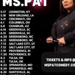 Patricia Williams Instagram – NEW ORLEANS – #YaGirlDoneMadeIt and y’all SOLD ME OUT! 🔥 I can’t wait to laugh with y’all! In case YOU missed – swipe to see my next shows! Get your tickets RIGHT NOW at mspatcomedy.com! 

Cincinnati, OH – May 31
Columbus, OH – June 1 
Chandler, AZ – June 8 
Greenville, SC – June 14 & 15 

#mspat #tour