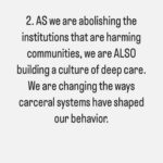 Patrisse Cullors Instagram – It doesn’t get better, our lives, this world unless we will it to be better. Unless we transform ourselves and transform the conditions. Unless we have a plan that actually challenges all forms of punishment. Unless we have a plan that centers care and accountability.

Abolition is that for me. I encourage all of us to center an abolitionist praxis.