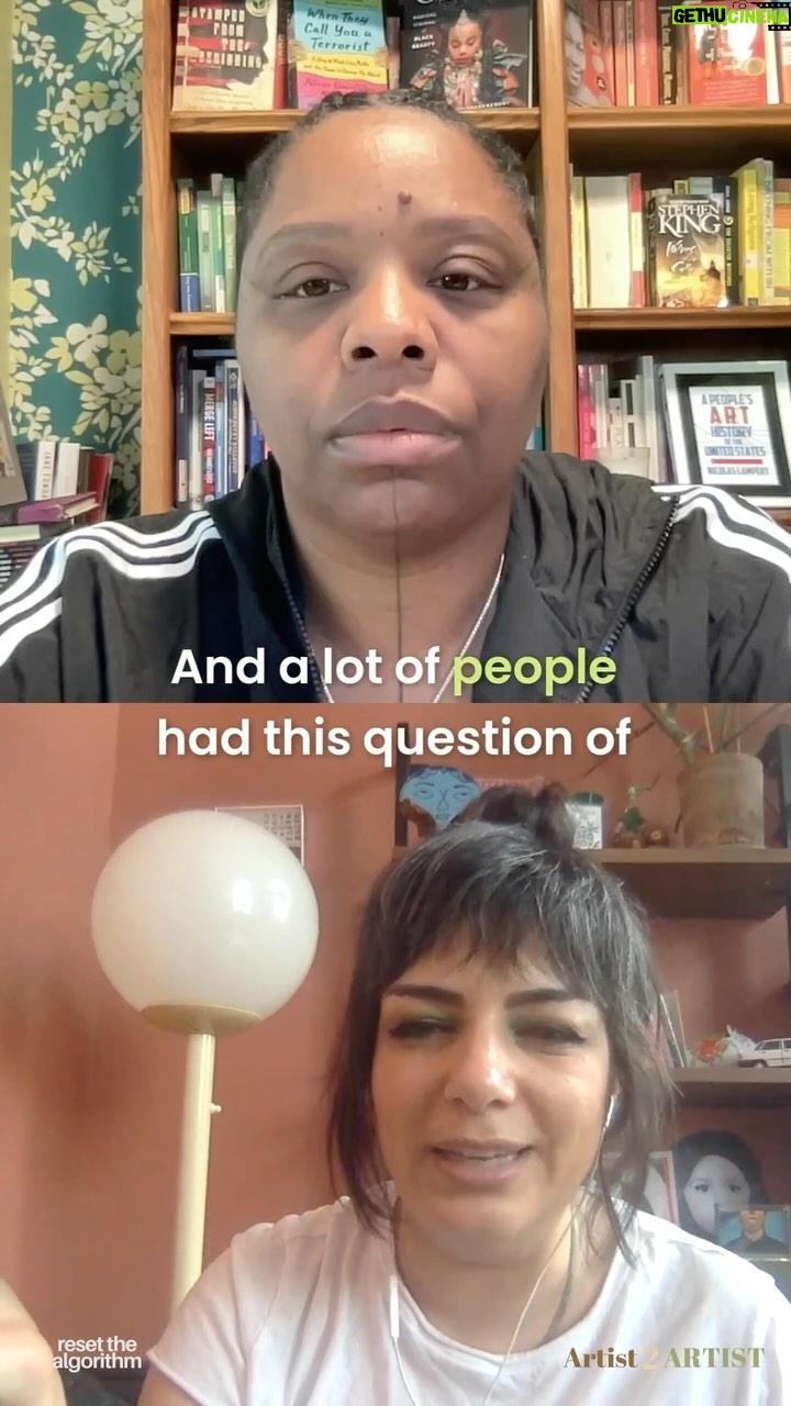 Patrisse Cullors Instagram - It is undoubtable that Art and Activism converge in our movements. I love this conversation between @osopepatrisse and @shahrzadchang that dropped on @resetthealgorithm this week. The erasure and repression of women in #GenderApartheid states compounding everyday and #WomanLifeFreedom is our answer to liberation for these women and all people living under theocratic dictators. These things don’t happen overnight and they are not rectified overnight either, but the fight continues. It is not a protest, it is a revolution and we will win. Listen to this amazing convits it’s entirety out now!