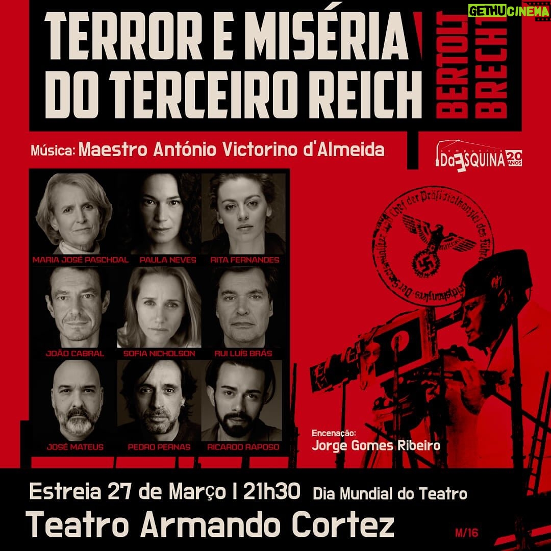Paula Neves Instagram - Vem aí Terror e Miséria do Terceiro Reich do Bertolt Brecht! Com música do Maestro Vitorino d’Almeida ❤️