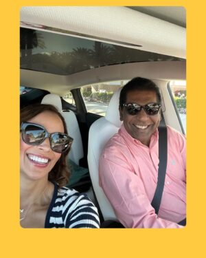 Paula Patton Instagram - It was an honor and a pleasure to tag along with this magnificent man/father & legend, Vijay Amritraj, in this first round of festivities as he is being inducted into the International Tennis Hall of Fame this summer. 
🎾💛👑🥇❤️

@vijayamritraj007 
@prakashamritraj 
@vv.i.x