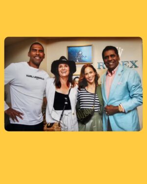 Paula Patton Instagram - It was an honor and a pleasure to tag along with this magnificent man/father & legend, Vijay Amritraj, in this first round of festivities as he is being inducted into the International Tennis Hall of Fame this summer. 
🎾💛👑🥇❤️

@vijayamritraj007 
@prakashamritraj 
@vv.i.x