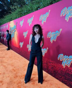 Paulina Chávez Instagram - go watch Flamin’ Hot on @hulu & @disneyplus !!!! this film is what Hollywood needs. representation matters. thank you Eva for showcasing the brilliance that is being Latino Stylist: @christian_ramireztv #CRStyling @fashionbycrstyles Outfit: @emporioarmani Jewelry: @balenciaga Shoes: @louboutinworld ✨✨✨