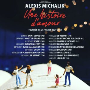Pauline Bression Instagram - Ça y est notre TOURNÉE a commencé 🥳❤️
Voici en 2eme et 3eme pages les villes dans lesquelles nous viendrons présenter « Une Histoire d’Amour » d’Alexis Michalik et les dates. 
Hâte de rencontrer tout ce public avec une équipe de choc 🔥 
🎭
(Je ferai toutes les dates sauf 3: Le Vesinet, Gagny et Rueil-Malmaison où ce sera la superbe @alexiacassiopee )