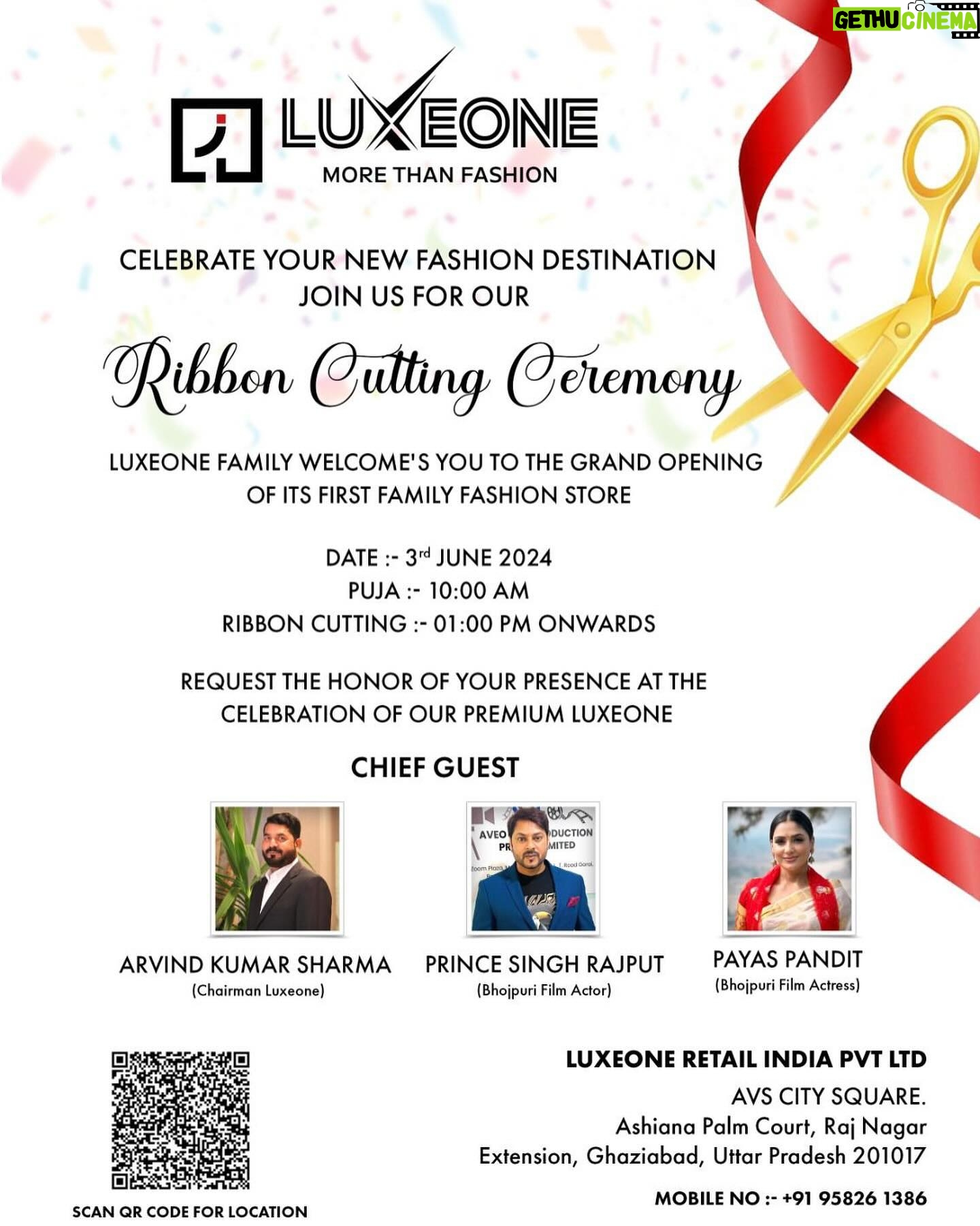 Payas Pandit Instagram - Hello friends, I am coming to Ghaziabad on 3rd June and I am very happy to inform you that The LUXEONE is going to open for the first time in your own City Ghaziabad, where all variety of fashion will be available for everyone, so see you on 3rd June at 1 pm. Address :AVS city square Rajnagar extension Ghaziabad, Uttar Pradesh @payaspandit__ #payaspandit #payaspandit❤️❤️ @arvindkumarsharma4770