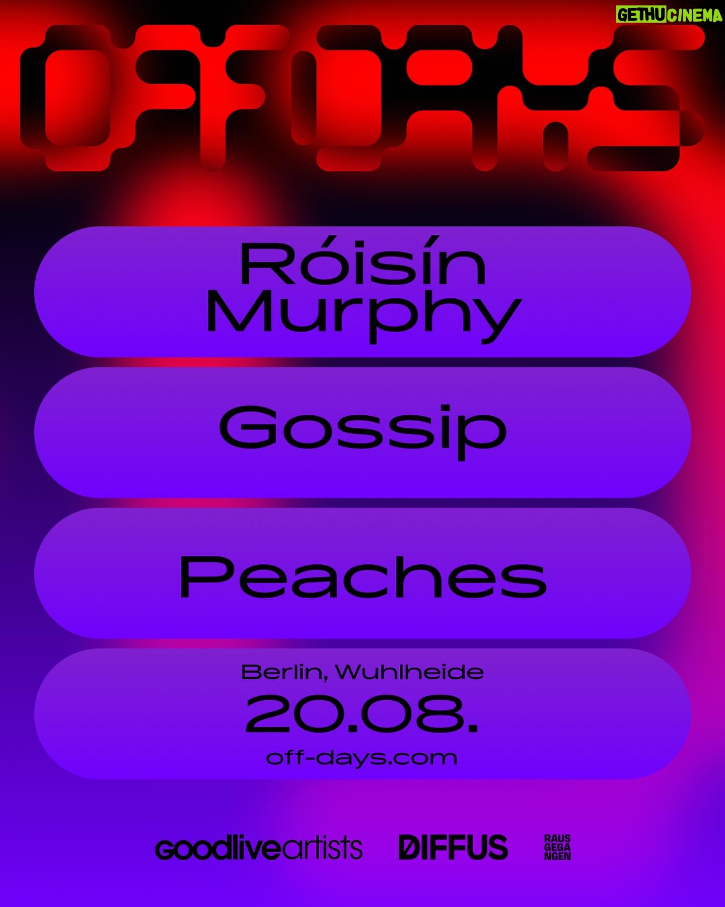 Peaches Instagram - OFF DAYS — BERLIN & HAMBURG! ⚡️20 August | Berlin Wuhlheide Róisín Murphy, Gossip, Peaches ⚡️21 August | Hamburg Stadtpark Róisín Murphy & Peaches 🎟️ on sale now at off-days.com 🔗 in bio @offdaysss #offdaysberlin #offdayshamburg #teachesofpeaches #peachesnisker