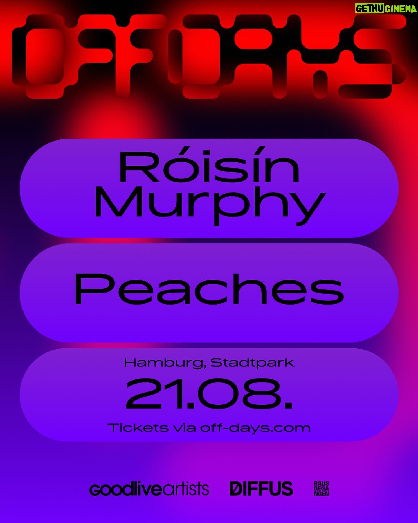 Peaches Instagram - OFF DAYS — BERLIN & HAMBURG! ⚡️20 August | Berlin Wuhlheide Róisín Murphy, Gossip, Peaches ⚡️21 August | Hamburg Stadtpark Róisín Murphy & Peaches 🎟️ on sale now at off-days.com 🔗 in bio @offdaysss #offdaysberlin #offdayshamburg #teachesofpeaches #peachesnisker