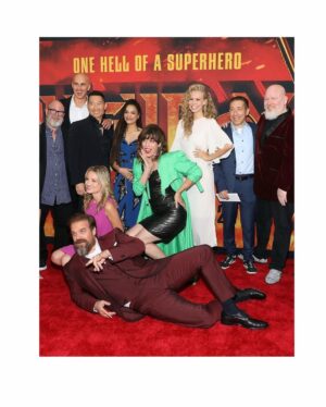 Penelope Mitchell Instagram - #Hellboymovie comes out this weekend!! Here are some wonderful people 💕 at a screening earlier this week in NYC :) I have so much fondess for this film and am such a fan of @artofmm!! Being charged to embody the power of our sisters from Pendle Hill was an epic journey and I’ll never be the same. Thanks @millajovovich for being such a baller and for your loving infectious energy;
 @dkharbour for showing us how it’s DONE; @sashablane and @danieldaekim for your kindness and for keeping me sane in Bulgaria; and @neilmarshall_director and @artofmm for being big nerds with me and indulging my endless questions on topics including, but not limited to, Arthurian lineage, Celtic pronunciation and various goddesses of war. 
Also, thanks to glam team @stefano_greco and @misha212 for rescuing this drowned kitten as demonstrated in image 3 🙀💕- you are incredible!!