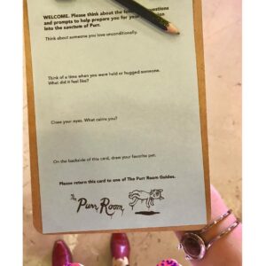 Penelope Mitchell Instagram - I’m not Jewish, but I went to synagogue most weekends as a kid.

My neighbors were Jewish and they accepted me as part of the tribe. 
My own family went to the Buddhist temple in another part of town, but never discouraged me from going to shul.

They taught me that taking time to be silent and contemplate is all that matters, for we are all a part of a greater oneness no matter how we worship. -

Most of you know how hard I find it to share parts of myself on social media, but I'm trying to stay connected, if not simply to share a little love where it feels right. 
Here's a picture of me with friend Gary Baseman from this weekend. He is an incredible artist and an equally incredible human being. Gary built the Purr Room as a safe space for contemplation and surrender, guided by the multi-planetary purrs of Blackie the Cat. -

I've been thinking a lot lately about the notion of ritual and the way we perceive art and our freedom of speech. The idea that social media serves unilaterally as a place of art, politics and advertising freaks me out. 
The whole idea of a prelude before a play is to lull us into a space of suspended disbelief so that we can let art wash over us without cynicism or reservation. That is how the ancient Greeks taught us morality. I'm not saying the ancients didn't have their own shortcomings, but you catch my drift. 
When we read the news we are taught that it is imperative to retain a critical eye and never lose sight of the agendas and vested interests behind the powers that be and how that affects what we are reading.

Then somewhere between the cracks, guerrilla marketing slipped in and now we are faced with a never ending question of what is simply expression (art), what is fact ( the news) and what is praying on our conscious/ unconscious desires and simply trying to sell us stuff (advertising). The internet is confusing AF. -

Anyway, amongst all of this chaos there are people like Gary that simply want us to feel okay. Art is solace and it keeps me alive. 
No matter what religion you come from, where you were born, or what you believe at your core, it never hurts to take a moment to just be and let it all wash away. 🌸