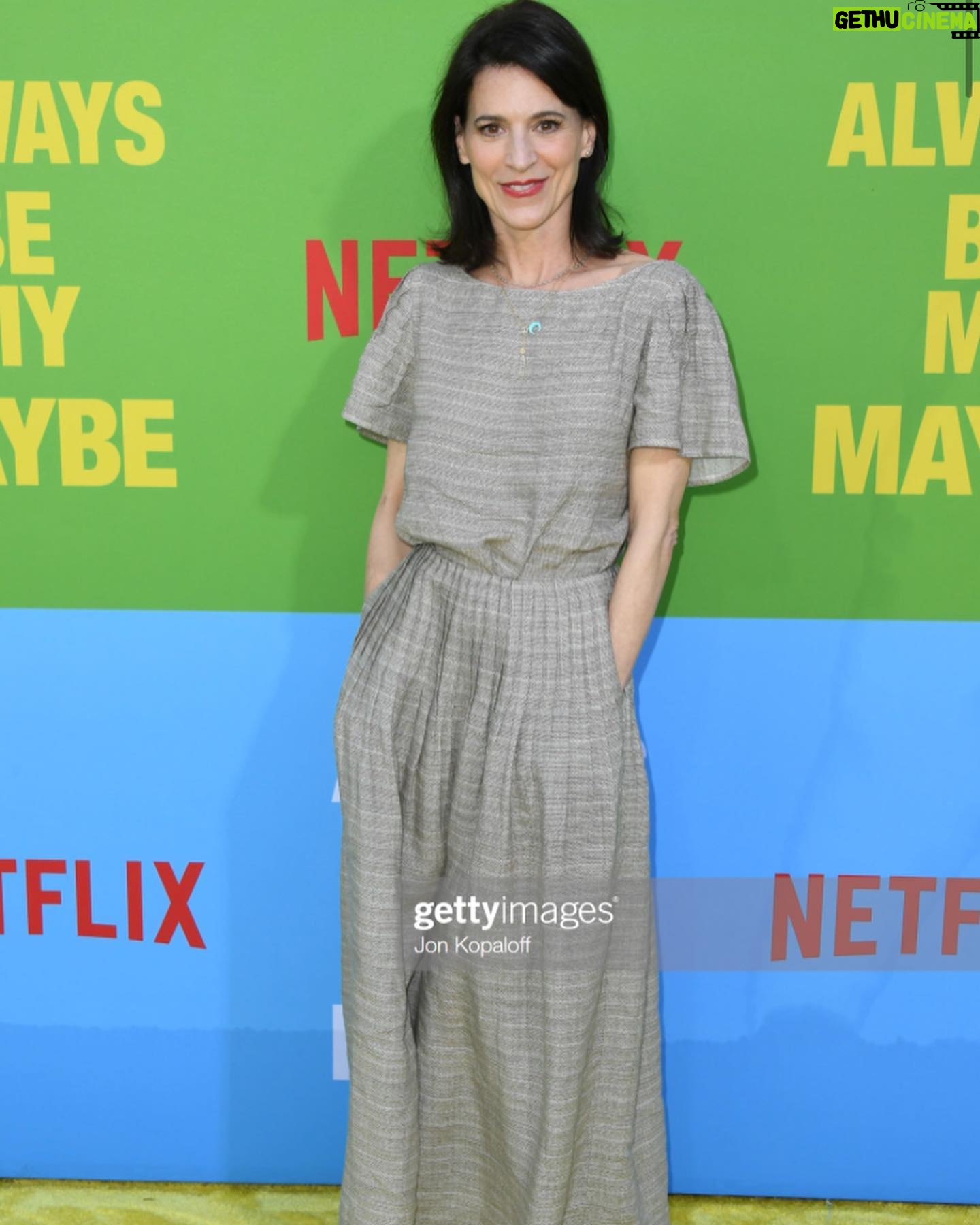 Perrey Reeves - 659 Likes - I was lucky enough to work with @aliwong On @americanhousewifeabc so I went to see her premiere last week #alwaysbemymaybe and I LOVED it! She is funny and smart and the movie just a great #romcom and now it’s on #Netflix so if you want something fun to watch tonight this is it! Also when your sister-in-law is your favorite designer, you get to wear her gorgeous clothes! Also @nicolaparish thank you for my social life ;)