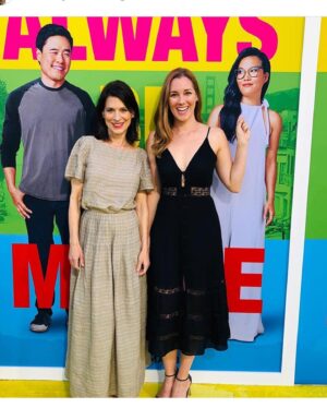 Perrey Reeves Instagram - I was lucky enough to work with @aliwong On @americanhousewifeabc so I went to see her premiere last week #alwaysbemymaybe and I LOVED it! She is funny and smart and the movie just a great #romcom and now it’s on #Netflix so if you want something fun to watch tonight this is it! Also when your sister-in-law is your favorite designer,  you get to wear her gorgeous clothes! Also @nicolaparish thank you for my social life ;)