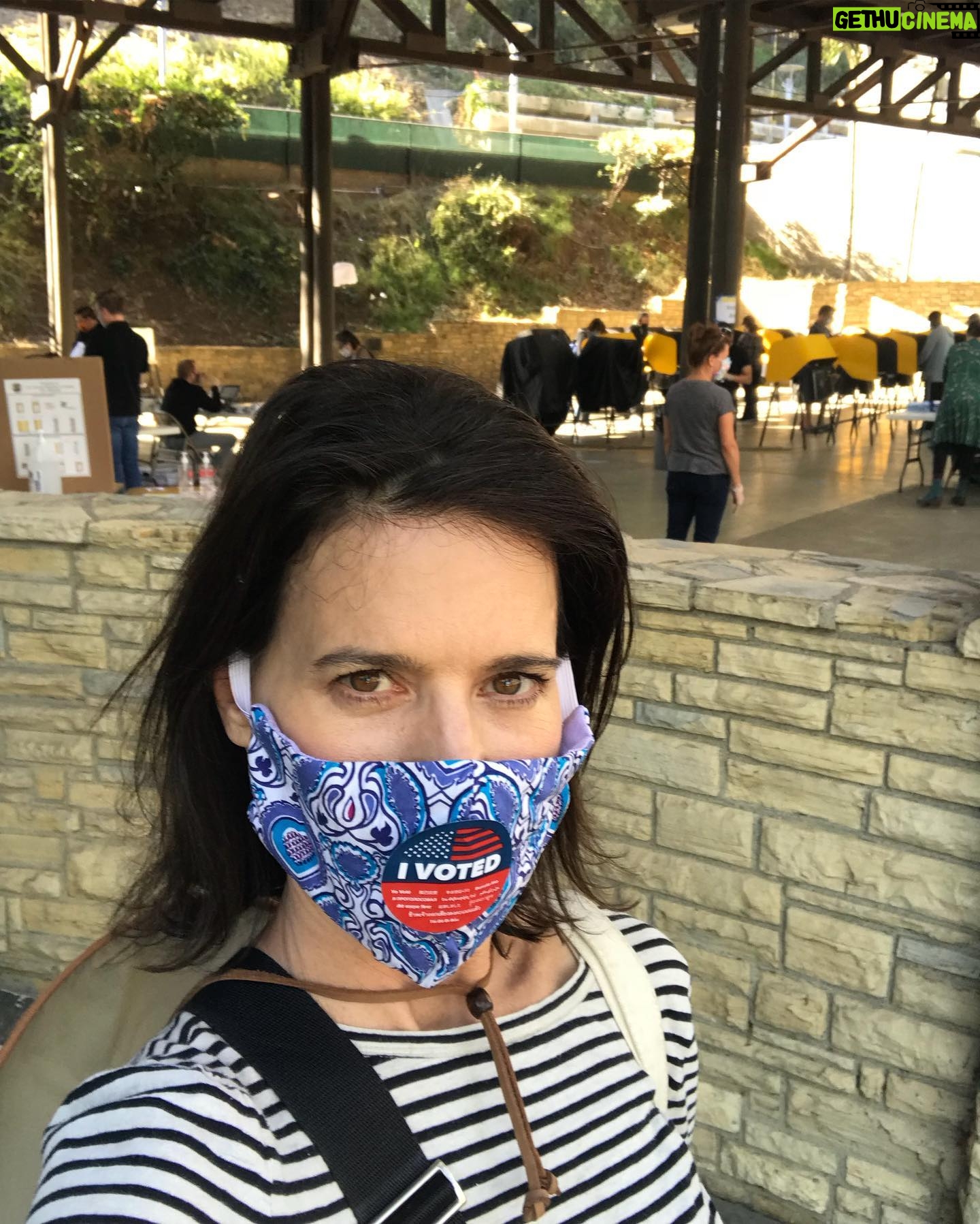 Perrey Reeves - 1.3K Likes - Did anyone else get emotional when they voted? I went to the polls and voted in person. It was peaceful and wonderful. #VOTE
