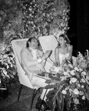 Perry Mattfeld Instagram - Exclusive: Actress @perrymattfeld wed football star and current @nfl analyst @mark_sanchez during a magical weekend affair in #Oaxaca. The bride, whose resume includes @cwinthedark and @shameless, wore a custom @karensabagbride gown to say "I DO" on the steps of a 16th-century colonial monastery. 222 of their closest loved ones joined in celebrating the pair who chose #Mexico to honor their Mexican descent. #caratsandcake
📷: @diegopadillaweddings
📋: @verovivaseventos
💐: Carlos Guzman Designs
📍: Casa dos Lagos (reception)
👰‍♀️: Custom bridal by @karen.sabag for @karensabagofficial
💄: @makeupartisthannah
🤵‍♂️: @chookhare (custom)
👗: Custom bridal by @karen.sabag for @karensabagofficial
💌: @every.little.something and @kellykristindesign
🎥: @joshmarttin
🎤: Eddie Sumlin (DJ), Leslie Powel (singer), and Seth Cook (singer)