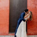 Perry Mattfeld Instagram - Actress @perrymattfeld and @NFL 🏈 player-turned-analyst @mark_sanchez were set up by their mutual friend @scotty_mcknight. "Scotty is one of Mark’s closest childhood friends and ended up officiating our wedding, as he was in fact, the very beginning of our story," Perry explains. After getting engaged in Anguilla, the couple set their sights on @hotelesquintareal and @casa2lagos in Oaxaca, 🇲🇽, for their summer ceremony. "Mark and I fell in love with Oaxaca, and it felt very special to us because we are both hispanic," Perry shares. "I was inspired by the city and its history, its color, architecture, and its sophistication." “@karen.sabag for @karensabagofficial created my one-of-a-kind, custom, dream wedding dress, and I couldn’t be happier with how it turned out,” the bride shares. 🤍 It was the first dress Perry tried on, and she fell in love with the A-line corset design with intricately beaded French lace. The skirt of the dress was more playful with alternating tiers of pleated silk tulle and French beaded solstiss lace. "I wanted something unique, timeless, ornate. . .and Karen created something better and more special than I could have ever imagined.” 📷: @diegopadillaweddings Planning: @verovivaseventos Stationery: @every.little.something @kellykristindesign Beauty: @makeupartisthannah Catering: @restaurante.catedral @pasteleria_carmelita 🎶: @lesliepowellmusic @sethcookmusic Venues: @hotelesquintareal @casa2lagos #perrymattfeld #marksanchez #mexicowedding #destinationwedding #wedding #weddinginspiration