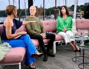 Petra Mede Instagram - ”Här ska ribban ligga” sa @tildedepaula till mig och @kristianluuk 
Oss programledare emellan.
@tilde @tv4 foto underbara @photographerkarintornblom