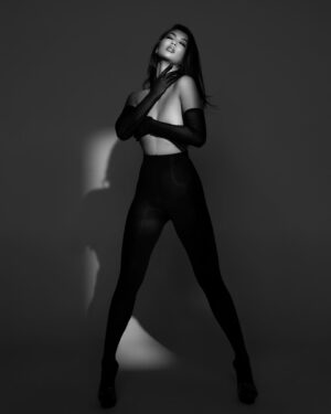 Phi Tran Instagram - i couldn’t pick between the color or black & white set. 
which one do you like? 🖤🤍

📸 @aaronlacy