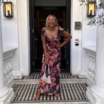 Phoebe Robinson Instagram - london wk 1 🇬🇧 1) cute af dress from @anthropologie and knock off cult gaia bag from Amazon 2) buildings were giving crayola crayons primary colors 3) nice lil run through kensington gardens 4) room service breakfast with green juice from pret, so I stay regular 5) shoes 6) @nottinghillbookshop. one of my all-time fav movies. almost cried standing outside it. “only” bought 6 books and a coffee mug. lol 7) crepe. i just thot she looked beautiful working, so I snapped the pic 8) new friend; delicious dessert (sticky toffee pudding with sweet potato ice cream) 9) “oppenheimer.” brilliant movie. perfectly acted. could watch cillian murphy’s face for hours. absolutely beautiful. 10) viva spice girls & gut health