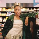 Phoebe Robinson Instagram - When your fav heaux has arrived to help your troll for peen & grab a snack along the way! 📸: @valentinatakespics Hair: @sabsthegoodgirl Makeup: @alanapalaumakeup Styling: @elenalark assisted by @kitoogarcia @iamnot_shialabeouf @mia_navarro_ Top: @sandyliang Pants: @selvanegra_ Platforms: @jeffreycampbell Vegan Jacket: @vegan_tiger Earrings: @lauraestradajewelry Ring: @jenniferfisherjewelry