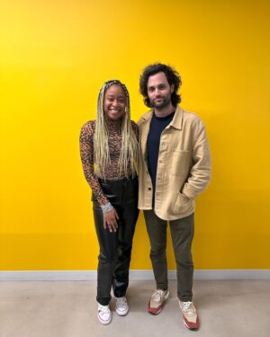 Phoebe Robinson Instagram - #ThotNaysh! Not me out here ready to spread it and remember it for the rest of my days with @pennbadgley the dream machine host of @podcrushed!

Drop an 🍆 if he should be a #ThirstyThursday honoree & check out your girl on the latest episode of Podcrushed, which is out now!

Bodysuit: @freepeople
Pants: @goodamerican; thanks for the hookup @thealist.us 
Shoes: @nike