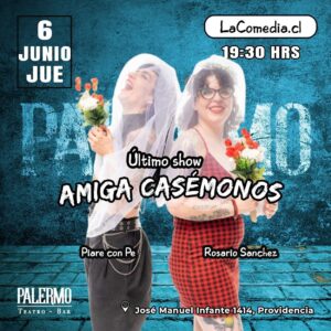 Piare Instagram - ÚLTIMO AMIGA CASÉMONOS!

Con estas fotos bellas que nos tomó @maxiubillaph te queremos invitar a la última versión de nuestro show.

@rosariosanchez.tk y @piareconpe con un show hilarante que te convencerá de porqué la mejor opción es casarse con tu amiga.

La cita es este jueves 06 de junio a las 19:00 hrs en @palermoteatrobar y las entradas ya están por @lacomedia.cl 

No te lo pierdas! 

#standupcomedychile #standupcomedy #humor #standup #comedia