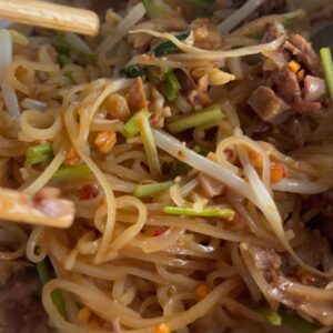 Pim Bubear Instagram - Delicious dry style noodles in front of my old school in Pattaya. I’ve been eating here since i was a little girl. Simple and delicious and their chilli oil is BOMB . #throwback im not in thailand #tasteofhome #thaifood #foodie #eat #noodles #noodlehunter #noods