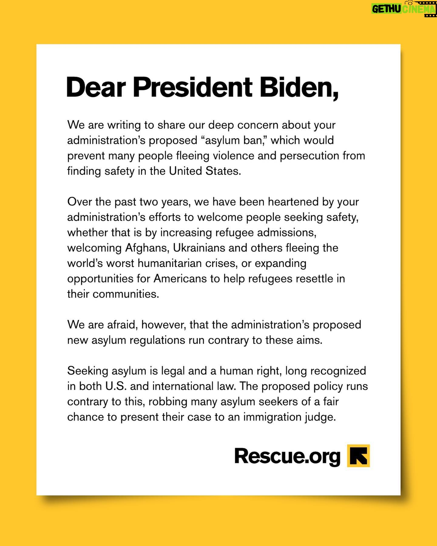 Piper Perabo Instagram - I’m urging @potus to reverse course on the proposed “asylum ban.” And for Congress to do the important work of creating an immigration system that keeps our promises to accept people seeking asylum and facilities it as an orderly, timely, and humane process. Share our open letter to show your support for asylum seekers today. Read the full letter at rescue.org/asylumban
