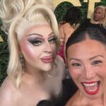 Poh Ling Yeow Instagram – AUNTY POH AACTA STORYTIME

Nearly forget to pack dress, then have to get red carpet ready in lunatic record time of 30 mins on account of complicated hotel check in. 

Frazzled as heck & enter pre-ceremony drinky poos tripping over someone’s foot & literally land in arms of my red carpet  ride or die @gigiamazonia , consistently THE smartest bird at any awards night because the wild woman always goes shoeless.

Thrilled “Adam & Poh’s Great Australian Bites” is nomd for Best Lifestyle Show (thank u @aacta ♥️) & we happily lose to @gardeningaustralia plus @costasworld is perfect ceremony hangs buddy. We discuss being genuinely confused to be in 2nd row with all the fancy ppl & are sitting behind Harry Connick Jr & his 3 lovely daughters. I chat to them but am too embarrassed to say hi to Harry. Ceremony is roughly 4 hours. Gina & I lose each other in slow migration to bar. 

2 hours pass and as per usual, recognising many people but my head is swimming. I can’t place them exactly or recall that many names & become increasingly overwhelmed. Self esteem must be improving coz in the past would be writhing like a total dropkick with terrible inner dialogue in this situ but now have no qualms withdrawing & standing in a nigel corner to decide whether to stay or tap out. Gina and I find each other again but she declares she’s wants to bop. I dig a jig (especially to tragic outdated r & b) but we’re packed like sardines in tuxedoes & frothy frocks marinating in 300% Gold Coast humidity. My feet are about to explode in heels & I can’t focus on conversations which have the added bonus of needing to be shouted over stupidly loud music. I leave the venue but decide to sit outside against a flower bed & have a genuinely restorative moment alone. There is a breeze &  I can hear my own thoughts again. Then I find my ppl. We tell each other we are ordering Ubers but wind up hanging out for some time because we have recognised we are a similar kind of alien…🙃

👗 Gratitude to @charmainedepasquale_stylist & @cappellazzocouture for looking after my threads & making me feel a million bucks, @adamliaw @melitahodge @joshmartinaustralia for the opportunity, @jopapmedia for your ♥️