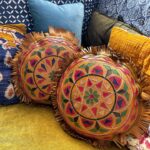Poh Ling Yeow Instagram - It’s taken me decades to get around to stuffing these cute as hell leather Moroccan cushions which my Mum nearly gave away at a garage sale many moons ago. FYI If anyone is looking to do this or something similar like a pouffe, Google punching bag stuffing or u will be up for a wild goose chase that lands you at foam which i feel isn’t quite right. For rustic leather I reckon that dead heavy weight of compressed fabric scraps is the vibe! Anyhoo, I’m chuffed but they weigh about 6kg each 😂