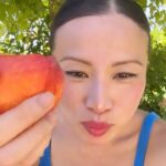 Poh Ling Yeow Instagram - I’ve literally never eaten a peacharine from this tree because it’s not very prolific, been thru the wars with leaf curl over the years, then the tiny locals 🐭 🦜 always seem get to it first, even with netting 😓. Pretty happy to @_jamface_ it this morning then come home to sink my teeth into some home grown goodness before taking off ✈️ for work again in a couple hours. Summer has finally arrived 🥳. Hope you’ve had a superb weekend 🌞♥️🌈