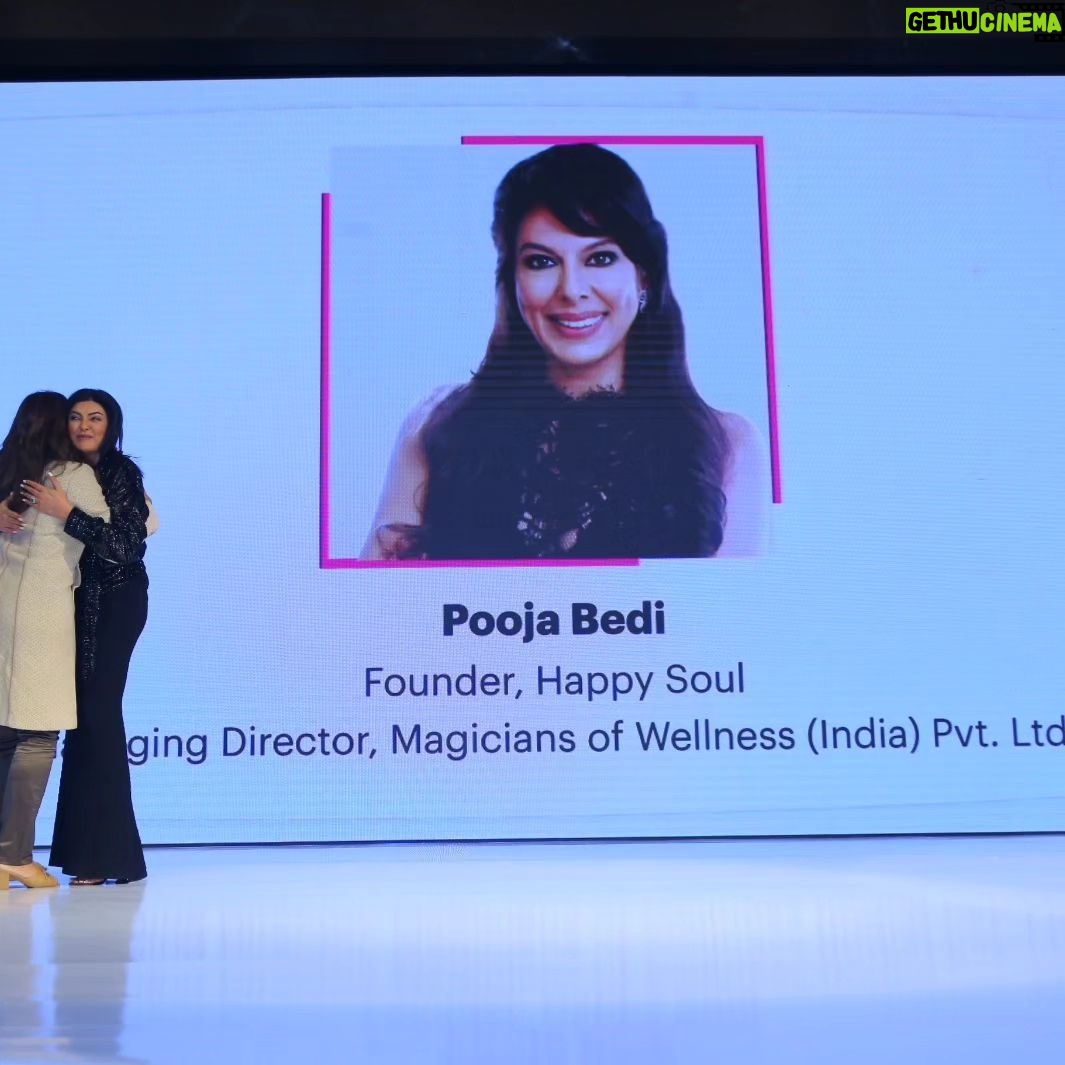 Pooja Bedi Instagram - Yes!!! I do love love love Awards!! But this one is SUPER SPECIAL for 3 reasons. 1. Its for being an INSPIRING woman and I'm so thrilled to have been able to bring about positive change in the lives of others. Its a huge driving force for me. To see the world a healthier and happier place. 2. It acknowledges my brand Happy Soul and company Magicians of wellness India pvt ltd which is focused on holistic wellness. Mental, emotional, physical, spiritual, sexual, social & environmental wellness. 3. The AMAZING @sushmitasen47 who has been a pillar of inspiration for women World over presented it to me. It's so important to walk your talk. And most importantly to acknowledge that every single one of us has the ability to being about positive change in the lives of others... whether awards validate it or not. May you all inspire and be inspired. Life is so incredible when vibrations are positive. @economictimes #etawards2024 #inspiringwomenleaders2024 @happysoullifestyle @magiciansofwellness @onextelcommunicationmedia
