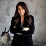 Pooja Bedi Instagram - How many versions of you exist? A passionate entrepreneur? A supportive spouse? A bewildered parent? A 3 a.m. friend? A child longing to play? A soul craving it's connection to the universe? How many parts of you do choose to negate as you hurry along the path of life instead of savoring your human journey? Follow your dreams, follow your heart, and most importantly always express what should never be suppressed. I'm loving my corporate avatar and all the joy @happysoullifestyle @magiciansofwellness brings with it. Thank u @powersutra for my corporate armour. The sexiness of velvet gives a lovely touch of glam to boring suits. @pinkiemakhijani you always Nail the moment @aafreenmakeupandhair you always make me look my best.